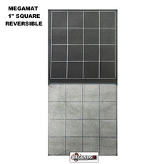 MEGAMAT  -  1" SQUARE   REVERSIBLE    BLACK-GREY    34.5"X48"    GAME MAT