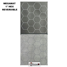 MEGAMAT  -  1" HEX REVERSIBLE BLACK-GREY   34.5"X48"  GAME MAT