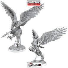 DUNGEONS & DRAGONS - UNPAINTED MINIATURES:   AARAKOCRA FIGHTERS  (2)  #WZK90486