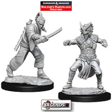 DUNGEONS & DRAGONS - UNPAINTED MINIATURES:  Male Human Monk (2)   #WZK73670