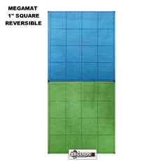 MEGAMAT  -  1" SQUARE   REVERSIBLE  BLUE-GREEN    34.5"X48"    GAME MAT