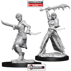 DUNGEONS & DRAGONS - UNPAINTED MINIATURES:  Female Human Rogue (2)  #WZK73831