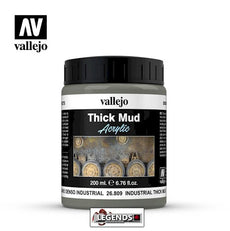VALLEJO - DIORAMA EFFECTS - INDUSTRIAL THICK MUD - 200ML   VAL-26809
