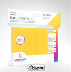 GAMEGENIC - SLEEVES - MATTE PRIME SLEEVES - YELLOW  (100CT)