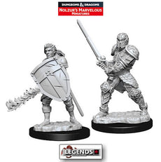 DUNGEONS & DRAGONS - UNPAINTED MINIATURES:  Male Human Fighter  #WZK73673