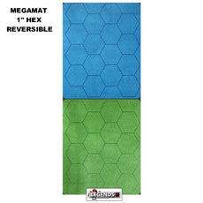 MEGAMAT  -  1" HEX REVERSIBLE  BLUE-GREEN     34.5"X48"  GAME MAT