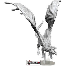 DUNGEONS & DRAGONS - UNPAINTED MINIATURES:  ADULT WHITE DRAGON  #WZK90325