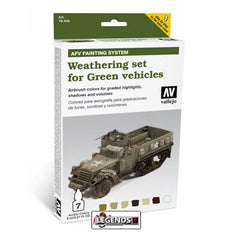 VALLEJO - WEATHERING - Weathering for Green vehicles Set