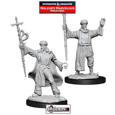 DUNGEONS & DRAGONS - UNPAINTED MINIATURES: MALE HUMAN WIZARD (2)   #WZK 90137