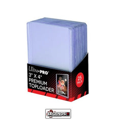 ULTRA PRO   PREMIUM TOPLOADERS  3" X  4"   (25 COUNT PACK)   UP81145