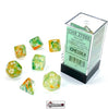 CHESSEX ROLEPLAYING DICE - Nebula Spring/White Luminary (2021) 7-Dice Set  (CHX27555)