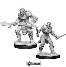 DUNGEONS & DRAGONS - UNPAINTED MINIATURES:   Bugbear Barbarian & Rogue   #WZK90311
