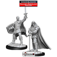 DUNGEONS & DRAGONS - UNPAINTED MINIATURES: MALE HUMAN PALADIN (2)   #WZK 90136