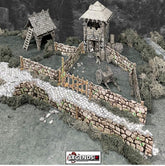 BATTLE SYSTEMS - WARGAMES TERRAIN :  FANTASY - STONE WALLS    #BSTFWA002