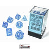 CHESSEX ROLEPLAYING DICE - Borealis® Polyhedral Sky Blue/white 7-Die Set  (CHX27586)