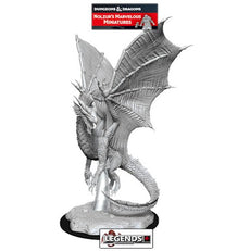 DUNGEONS & DRAGONS NOLZUR'S MARVELOUS UNPAINTED MINIATURES:  YOUNG SILVER DRAGON  #WZK90036