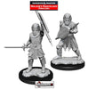 DUNGEONS & DRAGONS - UNPAINTED MINIATURES: MALE HUMAN FIGHTER (2)  #WZK 90144