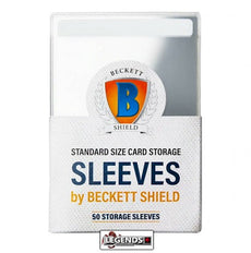 BECKETT SHIELD - STORAGE SLEEVES 50CT - THICK SEMI-RIGID CARD HOLDER  (50ct)