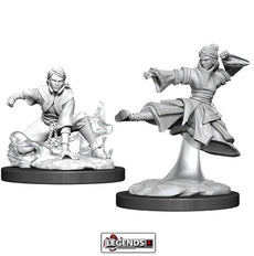 DUNGEONS & DRAGONS - UNPAINTED MINIATURES: FEMALE HUMAN MONK  (2)  #WZK 90008