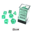CHESSEX ROLEPLAYING DICE - Borealis® Polyhedral Light Green/gold Luminary 7-Die Set  (CHX27575)