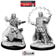 DUNGEONS & DRAGONS - UNPAINTED MINIATURES: MALE HUMAN WIZARD  (2)  #WZK90011