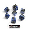 CHESSEX ROLEPLAYING DICE - Gemini Black-Blue/Gold 7-Dice Set  (CHX26435)