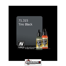 VALLEJO MODEL AIR:  :   Tyre Black  (17ml)  VAL 71.315