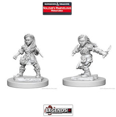 DUNGEONS & DRAGONS NOLZUR'S MARVELOUS UNPAINTED MINIATURES:  Halfling Female Rogues #WZK72627