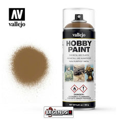 VALLEJO SPRAY PAINT - 400mL  Leather Brown 28.014 *IN-STORE ONLY*