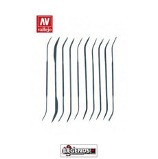 VALLEJO HOBBY TOOLS - Set of 10 Curved Files  #T03003