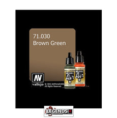VALLEJO MODEL AIR:  :  Brown Green   (17ml)  VAL 71.030
