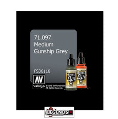 VALLEJO MODEL AIR:  :  Medium Gunship Grey   (17ml)  VAL 71.097