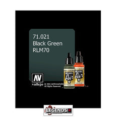 VALLEJO MODEL AIR:  :  Black Green RLM70   (17ml)  VAL 71.021