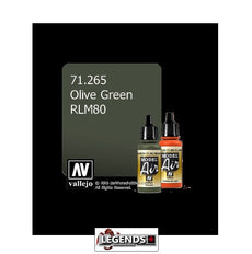 VALLEJO MODEL AIR:  :  Olive Green RLM80    (17ml)  VAL 71.265