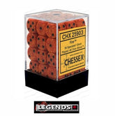 CHESSEX - D6 - 12MM X36  - Speckled: 36D6 Fire  (CHX25903)