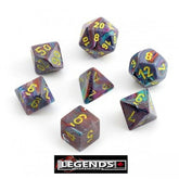 CHESSEX ROLEPLAYING DICE - Festive Mosaic/Yellow 7-Dice Set  (CHX27450)