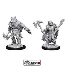 DUNGEONS & DRAGONS - UNPAINTED MINIATURES: Male Half-Orc Barbarian (2)  #WZK73704