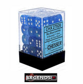 CHESSEX - D6 - 12MM X36  - Borealis: 36D6 Sky Blue / White  (CHX27826)