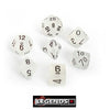 CHESSEX ROLEPLAYING DICE - Frosted Clear/Black 7-Dice Set  (CHX27401)