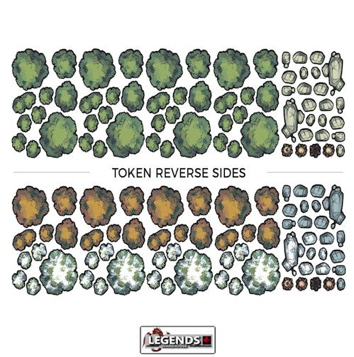 Pathfinder Tree Tokens TABLETOP TOKENS - Trees and Rocks Set – LEGENDS WAREHOUSE