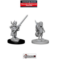 DUNGEONS & DRAGONS NOLZUR'S MARVELOUS UNPAINTED MINIATURES: Male Halfling Fighters (2) #WZK73386