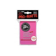 ULTRA PRO - DECK SLEEVES - Pro-Matte ( 50ct) Standard Deck Protectors BRIGHT PINK