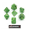 CHESSEX ROLEPLAYING DICE - Vortex Green Gold 7-Dice Set (CHX27435)