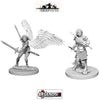 DUNGEONS & DRAGONS - UNPAINTED MINIATURES:  Aasimar Female Paladin (2) #WZK73343