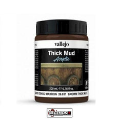 VALLEJO - DIORAMA EFFECTS - BROWN THICK MUD - 200ML
