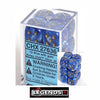 CHESSEX - D6 - 16MM X12 - Vortex: 12D6 Blue / Gold  (CHX27636)