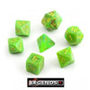 CHESSEX ROLEPLAYING DICE - Vortex Slime Yellow 7-Dice Set (CHX27515)