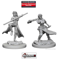 DUNGEONS & DRAGONS NOLZUR'S MARVELOUS UNPAINTED MINIATURES:  Human Female Monks #WZK72634