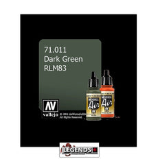 VALLEJO MODEL AIR:  :  Dark Green RLM83   (17ml)  VAL 71.011