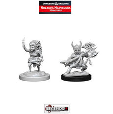 DUNGEONS & DRAGONS NOLZUR'S MARVELOUS UNPAINTED MINIATURES: Female Halfling Fighters (2) #WZK73387